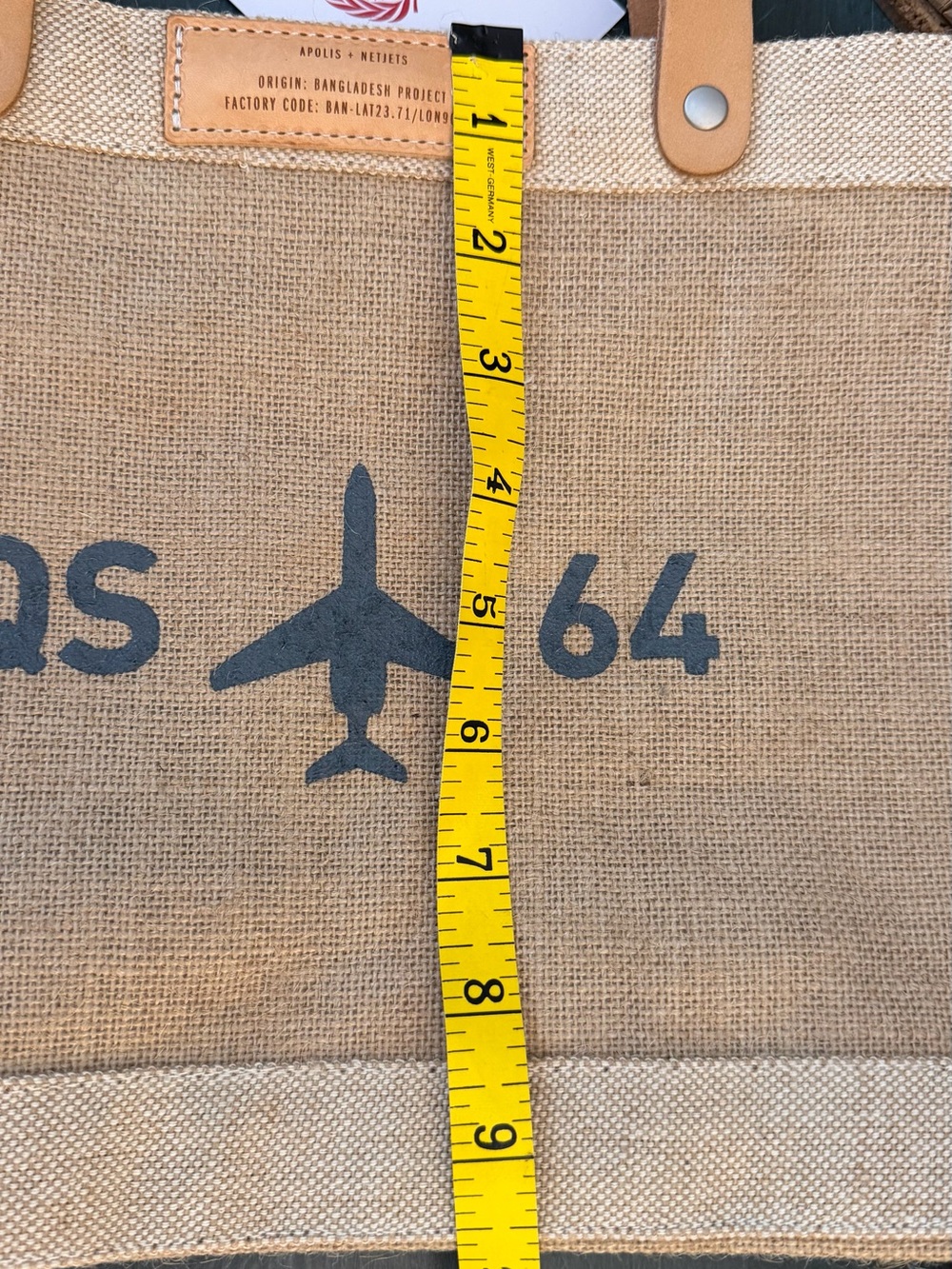 Apolis Global burlap market bag with leather handles 
New with tags - Picture 8 of 8